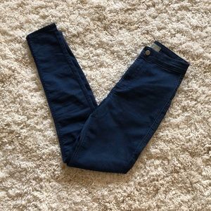 Topshop Blue Skinny High Rise Joni Jeans